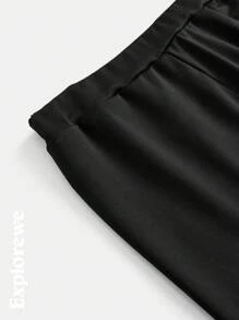 SHEIN Tween 女童扎染印花长袖连帽衫和裤子 2 件套，秋季 - 橘色 - 查看 9