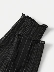 SHEIN SXY 1 Pair Shimmering Lace Women's Arm Warmers, Suitable For Night Club, Party, And Casual Wear - Multicolor - View 8