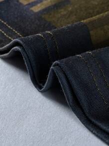 Manfinity Homme Mature Casual POLO Colorful Digital Print Shirt