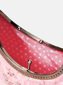 SHEIN Belle 时尚女士粉色手拿包，简约时尚休闲，适合日常使用 - 粉色 - 查看 6