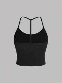 Teen Girls 2pcs Comfortable Padded Wireless UnderwearSet - Black - View 3