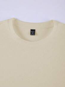 Manfinity Homme Men's Letter Print Loose Fit Casual Round Neck Short Sleeve T-Shirt