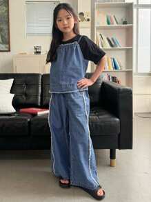 DAZY Tenue en jean pour jeune fille préadolescente