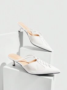 CUCCOO GRLICON 全新红色尖头细高跟鞋女士 - 白色 - 查看 2