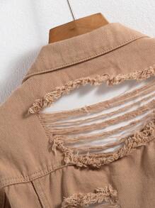 Manfinity Homme 男士休闲牛仔夹克，纯色，简约时尚，日常穿着，秋季款