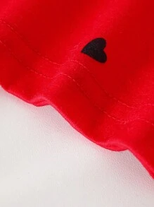 SHEIN 3pac/Set New Born Summer&Autumn Casual Style,Heart Shape Patternsleeveless Top - Multicolor - View 6