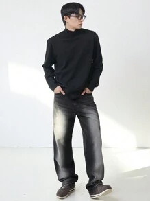 DAZY Men's Simple Pocket Daily Commute Casual Denim Jeans - Grey - View 3