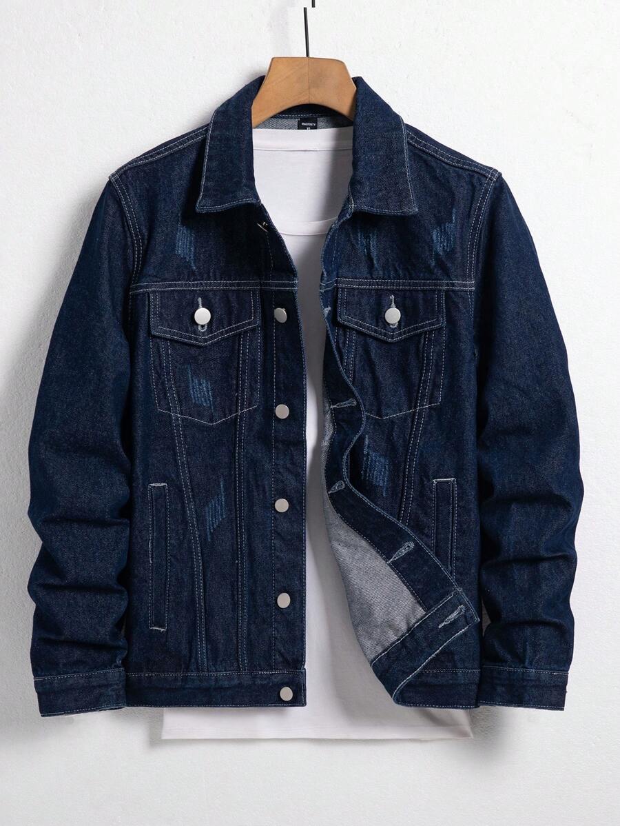 Manfinity EMRG 男士休闲牛仔夹克，简约百搭，适合日常穿着