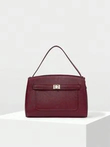 MOTF WOMEN'S FASHIONABLE SIMPLE COMMUTE TOP HANDLE BAG, VALENTINES, BEST MOTHER'S DAY GIFTS WOMEN, BUSINESS CASUAL WOMAN BAG PERFECT FOR OFFICE BUSINESS AND WORK , MUM GIFTS - Burgundy - View 6