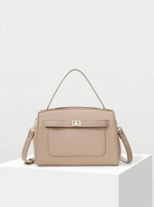 MOTF PREMIUM 女士时尚简约手提包，适合工作，女士优雅、奢华包 - 杏色 - 查看 2