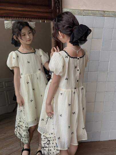 DAZY 少女休闲连衣裙，秋夏季节，返校度假装