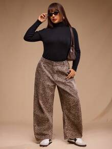 Forever 21 Autumn/Winter New Low Waist Peg-Leg Leopard Print Jeans - Multicolor - View 3