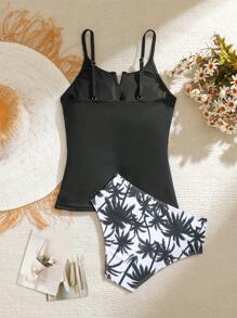 SHEIN Wildeya Top tipo camisola minimalista y casual de uso diario, estilo bikini para adolescentes