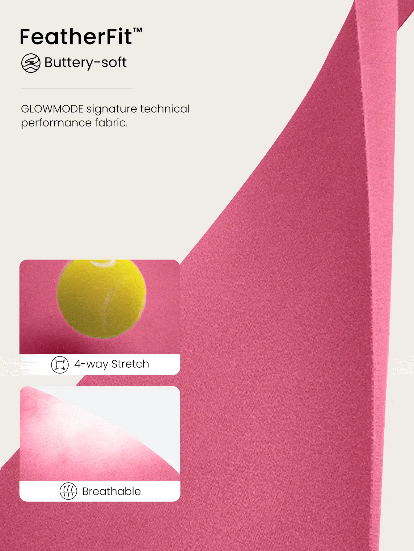 GLOWMODE FeatherFit™ Mono de cuello de pico de 26", espalda cruzada, para yoga de bajo impacto, para el estudio de verano