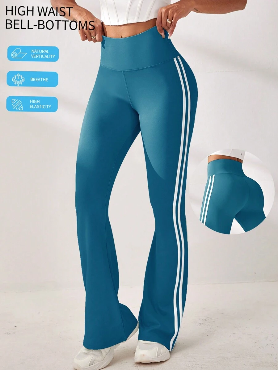 Core Rhythm Pantaloni sportivi donna a vita alta semplice, a patchwork di colore solido, a vita alta, con vita ampia