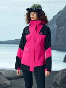 In My Nature Damen Outdoor Windjacke, minimalistischer Modestil für den täglichen Lässig Gebrauch - Heißes Pink - Übersicht 10