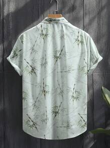 Manfinity RSRT Men's Front Button Short Sleeve Printed Casual Top, Everyday Wear - Multicolor - View 2