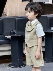 DAZY 男童秋季绅士风服装 - 灰色 - 查看 3