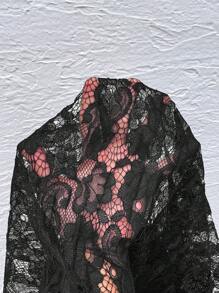 SHEIN Clasi تنورة صيفية أنيقة مزينة بالدانتيل مقاسات كبيرة للسيدات