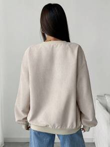 Women's Fashionable Elegant Casual Sequin Embroidered Glitter Sweatshirt