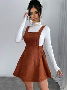 Calvaya Women Plain Color Short Casual Strap Dress