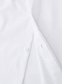 Manfinity Homme Men's Solid Color Long Sleeve Pocket Minimalist Design Medical Uniform Top