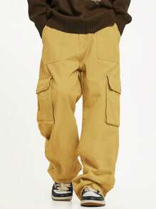 Manfinity Hypemode Loose Fit Men's Flap Pocket Side Cargo Pants