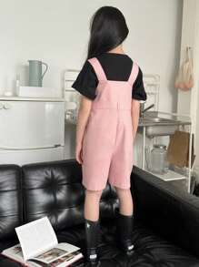 DAZY Tween Girl Jumpsuit, Fall Collection - Pink - View 5