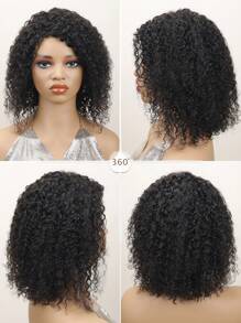 Glueless Wig Ready And Go Kinky Curly Short Curly Human Hair Wigs For Women Full Machine Made Wig Jerry Curly Wave Wigs Cheap Curly Bob Wigs Natural Black