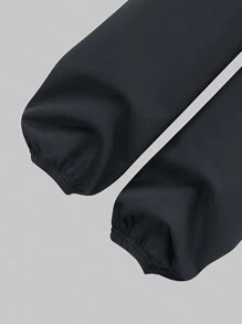 SHEIN Explorewe 青少年女孩休闲宽松舒适运动裤，适合日常通勤、休闲、运动、聚会 - 深灰色 - 查看 5