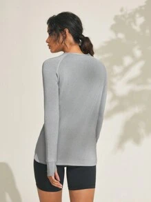 Urban Outdoor Wear Elastic Skin-Friendly Women's Outdoor T-Shirt & Tank Top - Grey - View 5