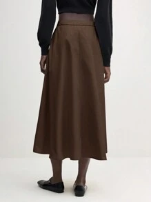 BizChic Chân váy xếp ly màu nâu cà phê, thiết kế xẻ tà, có túi, thanh lịch, phù hợp cho công sở thành thị hàng ngày, mang phong cách lãng mạn thập niên 90, thích hợp cho Giáng sinh, Năm mới, Ngày Valentine, Tiệc tùng, Bãi biển, Lễ tốt nghiệp, Thời trang, Lễ hội, Kỳ nghỉ, Khách dự đám cưới, Bữa trưa muộn, Sân bay, Nhiều dịp khác nhau. - màu nâu - Xem 6
