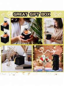 10/20/30/50pcs, Graduation Hat Candy Gift Box, Graduation Ceremony Party Sweet Cookie Chocolate Gift Box, Graduation Table Decorations With Gold Tassels, New Year Decor Valentine's Day, Valentines Wedding, Birthday - Black - View 14