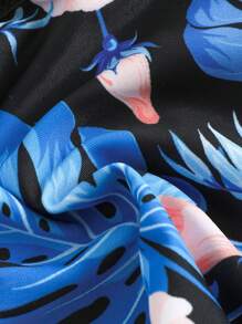 SHEIN Teen Girls Tropical Print Bikini Swimwear Set - Multicolor - View 5