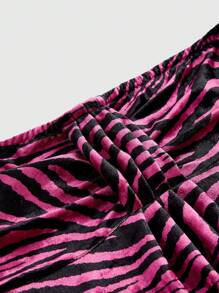 ROMWE J-Fashion Women's Leopard Print Y2K Gyaru Tube Top - Hot Pink - View 3