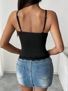 Women Fashionable Sexy Elegant Lace Patchwork Camisole