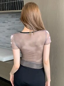 DAZY Blusa con estampado de mariposa para mujeres, nueva para el verano, ideal para festivales de música