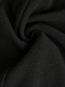 SHEIN 少女黑白露肩复古宫廷风迷你连衣裙、派对礼服、圣诞礼服、春夏秋冬、新年前夜礼服 - 黑與白 - 查看 4