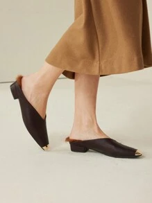 MOTF PREMIUM FAUX FUR SLIP-ON PUMPS FOR WOMEN, VALENTINES - Coffee Brown - View 5