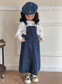 DAZY Vestido vaquero para niña, otoño