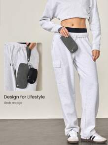 GLOWMODE Active Carry Coin Two Zipped Wallets Wristlet Pouch Daily Casual - Black - View 5