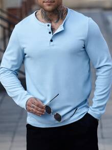 Manfinity Homme Conjunto casual de pantalón y camisa de manga larga de unicolor con botones delanteros para hombre - Multicolor - Ver 4