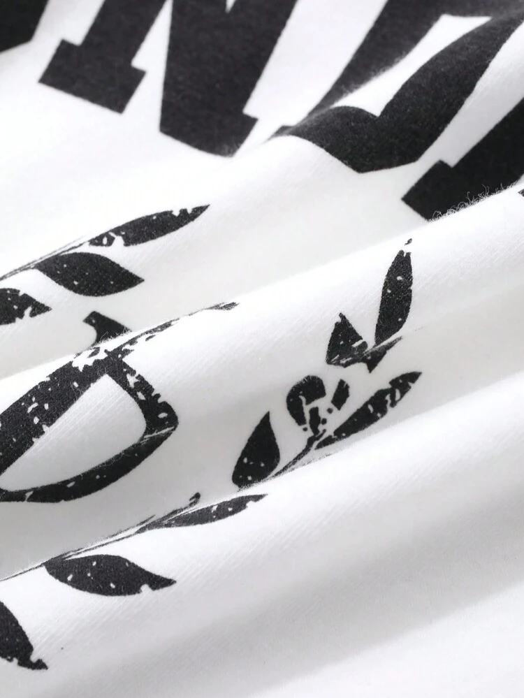 Women's Colorblock Round Neck Letter Print Loose Short Sleeve T-Shirt Oversized T-Shirt,Graphic Tees