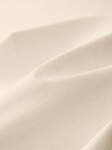 SHEIN BASICS Women's Solid Color Knit Sleeveless Crew Neck Slim Fit Tank Top - Apricot - View 5