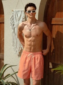 Manfinity VDAYZ Męskie, swobodne, sznurowane, kieszonkowe, plażowe szorty, wypoczynek i wakacje