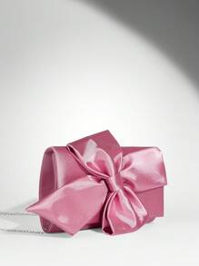 SHEIN BAE Women Bowknot Clutch Purse, Suitable For Date, Party, Club, Dinner, Valentine's Day - Pink - View 2