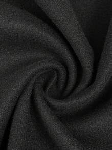 Calvaya Plus Size Women Solid Color Long Sleeve Open Front Casual Jacket, Autumn/Winter - Black - View 8