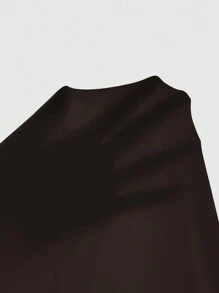 Zavorell Women's Solid Color Square Neck Pleated Casual Long Sleeve T-Shirt Fall Cloth For Women - Brown - View 8