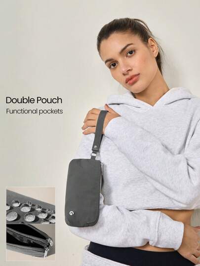 GLOWMODE Active Carry Coin Two Zipped Wallets Wristlet Pouch Daily Casual