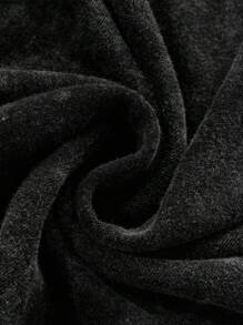 PAVTROS Manfinity Streetrush 男士水洗雪水模糊人脸印花圆领短袖T恤，春夏男装，男友礼物T恤，男士图案T恤 - 黑色 - 查看 6